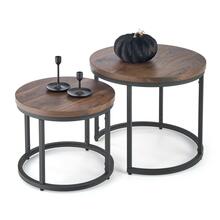 Diivanilaudade komplekt Halmar Oreo, 53 x 53 x 45 cm, must/pähkel, 2 tk