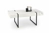 Diivanilaud Halmar Blanca, 110 x 60 x 43 cm, valge marmor/must