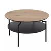 Diivanilaud Home4you Goldington, 80 x 45 cm, tamm/must