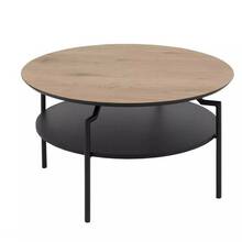 Diivanilaud Home4you Goldington, 80 x 45 cm, tamm/must