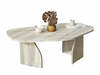 Kohvilaud Kalune Design Rock, 105 x 35 x 65 cm, hele travertiin, melamiinkattega