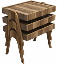 Kohvilaudade komplekt Kalune Design 845, 3 tk, pruun