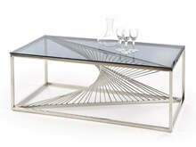 Diivanilaud Halmar Infinity, 120 x 45 x 60 cm, läbipaistev/hõbe