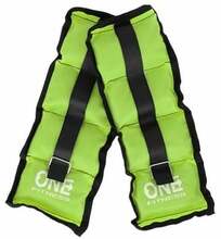 Randme- ja pahkluuraskused One Fitness WW01, 2 x 1.5 kg, rohelised