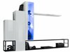 Sektsioon ASM Switch Met VIII, 240 x 40 x 151 cm, valge/must, LED valgustusega