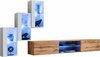 Sektsioon ASM Switch XXII, 210 x 120 x 40 cm, valge/tamm