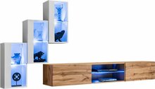 Sektsioon ASM Switch XXII, 210 x 120 x 40 cm, valge/tamm