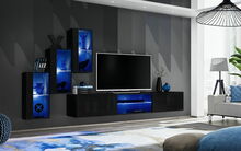 Sektsioon ASM Switch XXII, 210 x 120 x 40 cm, must