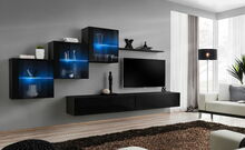 Sektsioon ASM Switch XX, must, LED valgustusega