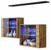Seinariiul ASM Switch SB III, 60 x 30 x 60 cm, tamm/must, LED valgustusega