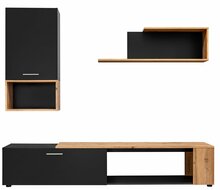 Sektsioon ASM Maze II, 200 x 40 x 170 cm, tamm/must