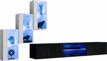Sektsioon ASM Switch XXII, 210 x 120 x 40 cm, valge/must/tumehall