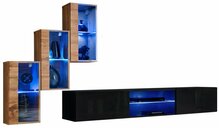Sektsioon ASM Switch XXII, 210 x 120 x 40 cm, tamm/must