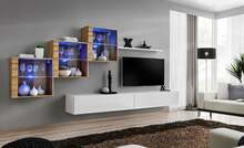 Sektsioon ASM Switch XX, tamm/valge, LED valgustusega