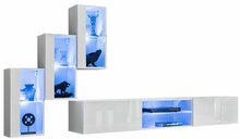 Sektsioon ASM Switch XXII, 210 x 120 x 40 cm, valge, LED valgustusega