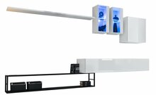 Sektsioon ASM Switch M1, 330 x 40 x 180 cm, valge/must