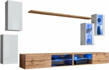 Sektsioon ASM Switch XXV, 280 x 40 x 150 cm, valge/puit/pruun