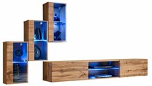 Sektsioon ASM Switch XXII, 210 x 120 x 40 cm, tamm/pruun, LED valgustusega