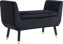 Pehme pink Homcom, 107 x 42 x 65 cm, must, panipaiga ja käetugedega