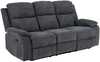 Diivan Actona Mora, 196,5 x 95 x 98 cm, 3-kohaline, tumehall, recliner