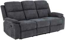 Diivan Actona Mora, 196,5 x 95 x 98 cm, 3-kohaline, tumehall, recliner