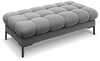 Pehme pink Micadoni Home Mamaia, 133 x 62 x 41 cm, Bluvel 13, mustad jalad