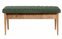 Polsterdatud pink Kalune Design Vina 1070-1, 110 x 40 x 51 cm, roheline/beež