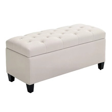 Panipaigaga tumb Homcom, 100 x 40 x 44 cm, kreemjasvalge