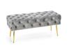 Polsterdatud pink Halmar Athena, 100 x 45 x 40 cm, hall/kuldne