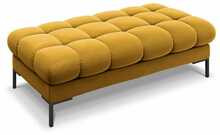 Pehme pink Micadoni Home Mamaia, 133 x 62 x 41 cm, kollane/must, Bluvel 68, mustad jalad