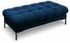 Pehme pink Micadoni Home Mamaia, 133 x 62 x 41 cm, Bluvel 86, sinine/must, mustad jalad