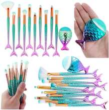 Meigipintslite komplekt Lean Mermaid Tail Rainbow, 11 tk