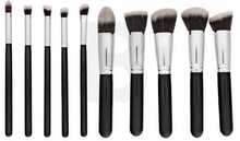 Meigipintslite komplekt Mimo Tools for Beauty Kabuki, must, 10 tk