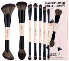 Meigipintslite komplekt Jessup Duo-End Versatility Collection Peach Dust, 7 tk