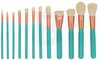 Meigipintslite komplekt Mimo Tools for Beauty Turquoise, 12 tk