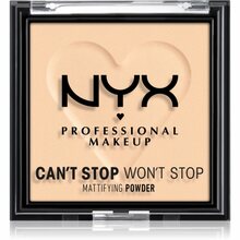 Kompaktpuuder NYX Professional Makeup Cant Stop Wont Stop, 02 Light, 6 g