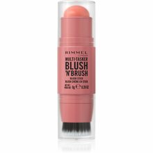 Põsepunapulk pintsliga Rimmel Multi-Tasker Blush N Brush 100 Cotton Candy, 8 g