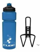 Komplekt, joogipudel ja hoidja Cube Icon, 750ml, plastik/teras, sinine