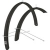 Porilauad Force Aluflex Eco 28, koos trossidega, PET plastik, must